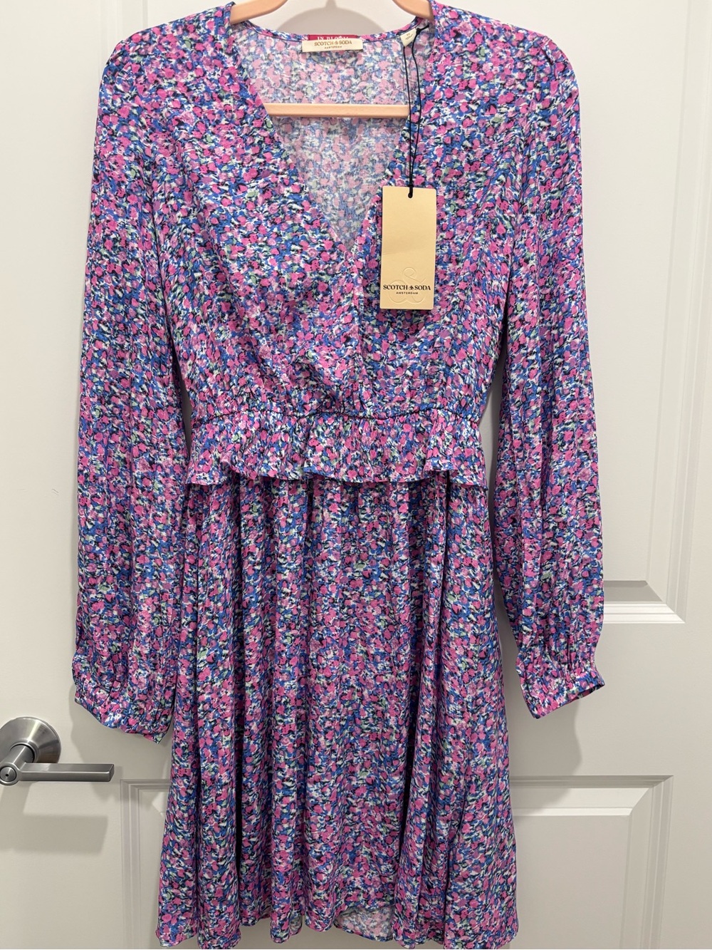 Scotch & Soda In Bloom Floral Mini Dress Size 32 / US 12 NWT $198